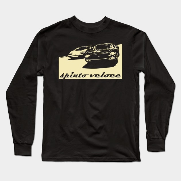 Miura Countach Long Sleeve T-Shirt by retroracing